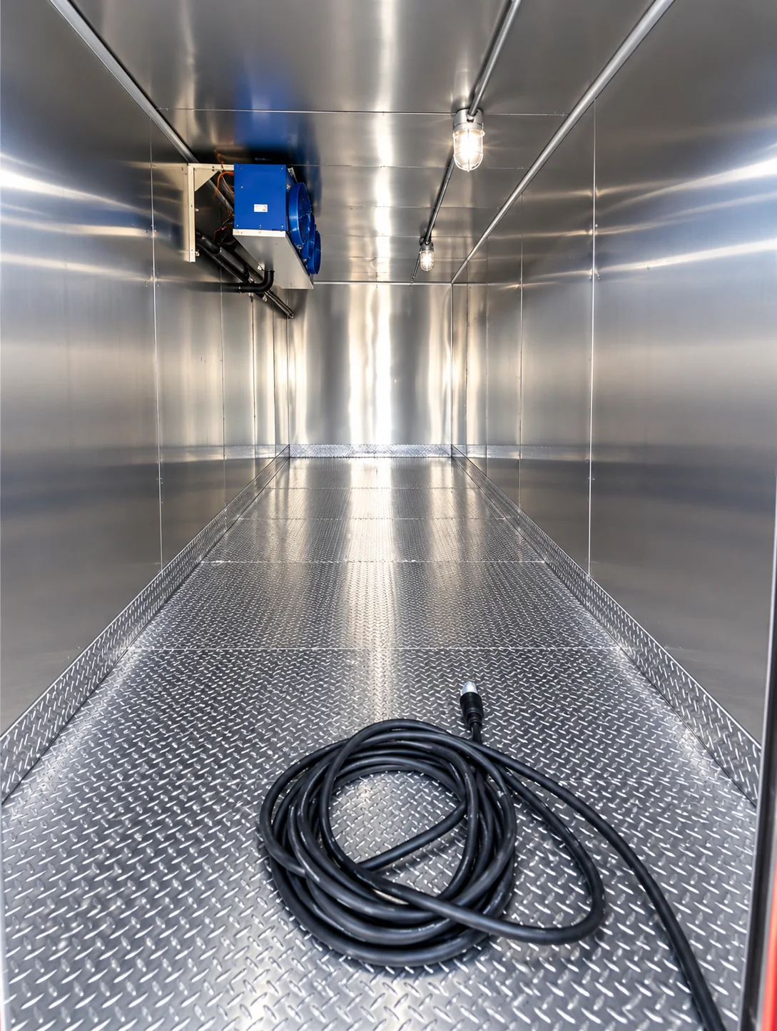 Temporary commercial cold storage: 12ft Refrigerated Trailer (Tier 1-4): 12ft refrigerated trailer interior cooling system
